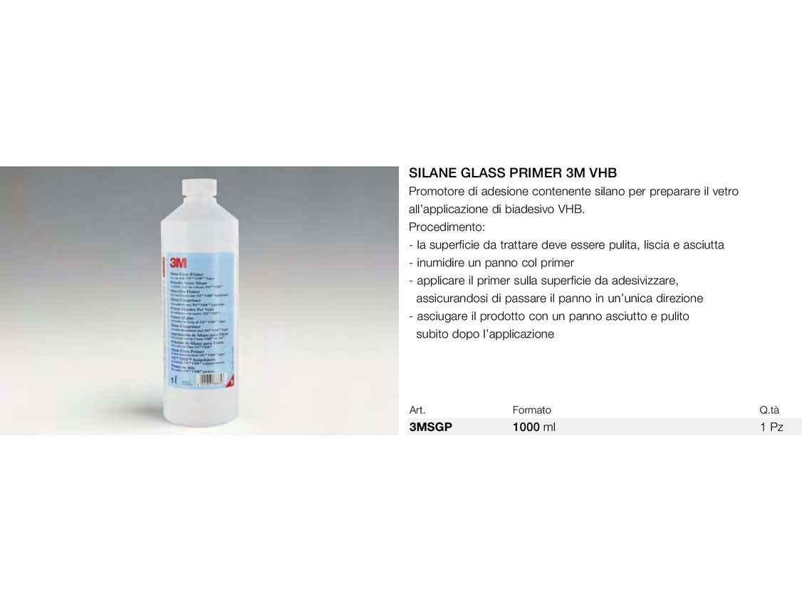 Silane glass primer 3m vhb Logli Massimo Saint Gobain