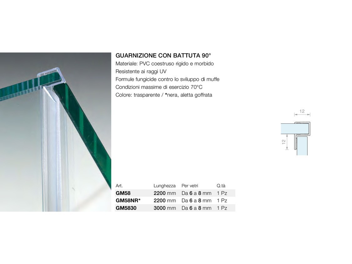 Guarnizione con battuta 90° Logli Massimo Saint Gobain