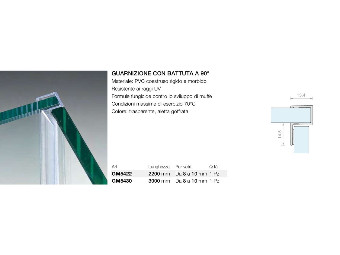 Guarnizione con battuta a 90° Logli Massimo Saint Gobain