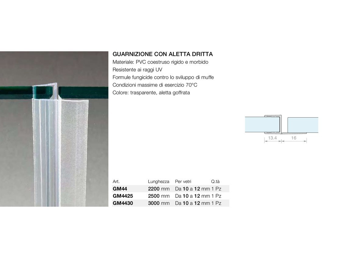 Guarnizione con aletta dritta Logli Massimo Saint Gobain