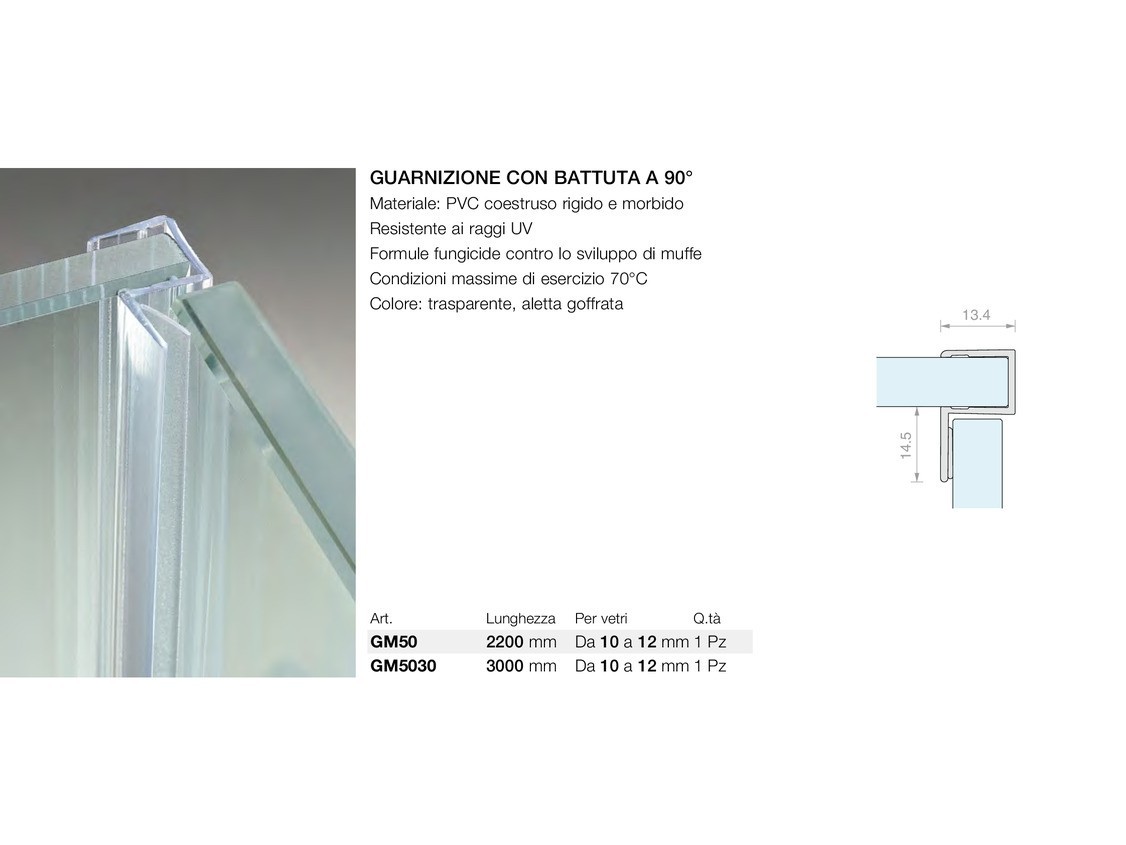 Guarnizione con battuta a 90° Logli Massimo Saint Gobain