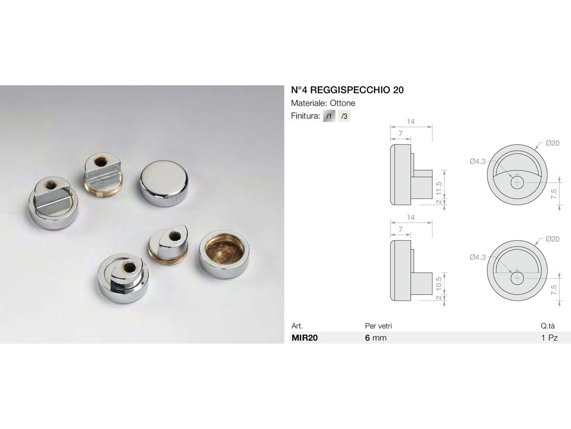 N°4 reggispecchio 20 Logli Massimo Saint Gobain