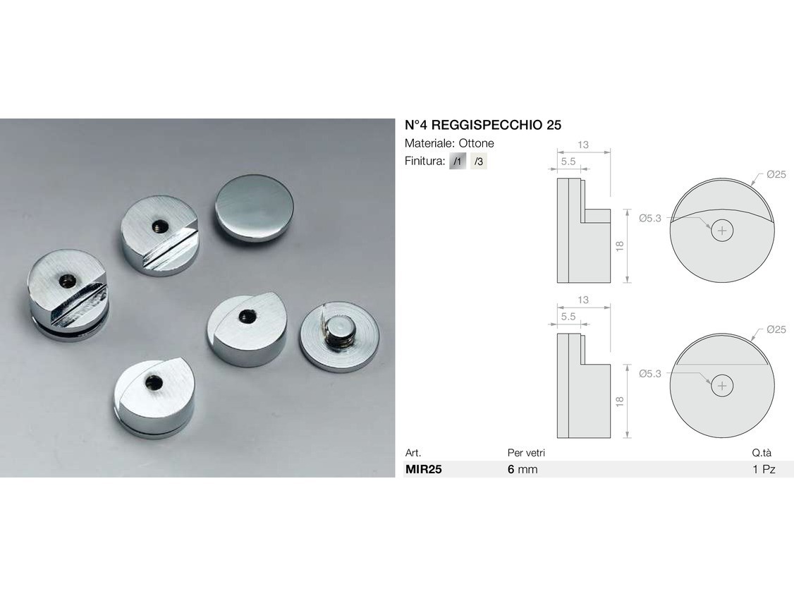 N°4 reggispecchio 25 Logli Massimo Saint Gobain