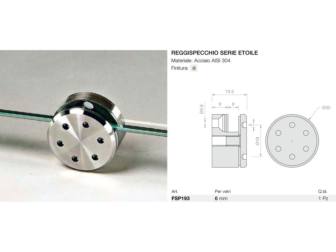 Reggispecchio serie etoile Logli Massimo Saint Gobain