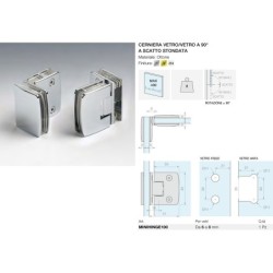 Cerniera vetro/vetro a 90°...