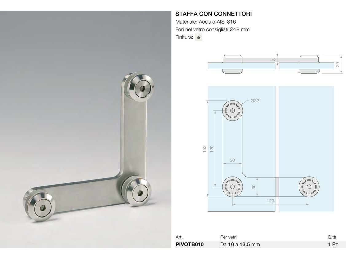 Staffa con connettori Logli Massimo Saint Gobain