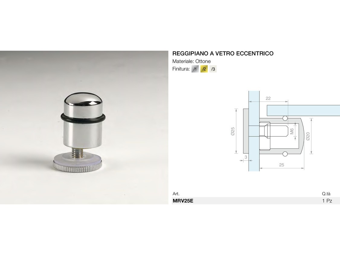 Reggipiano a vetro eccentrico Logli Massimo Saint Gobain