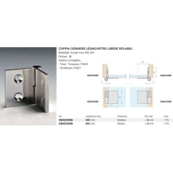 Coppia cerniere legno/vetro...