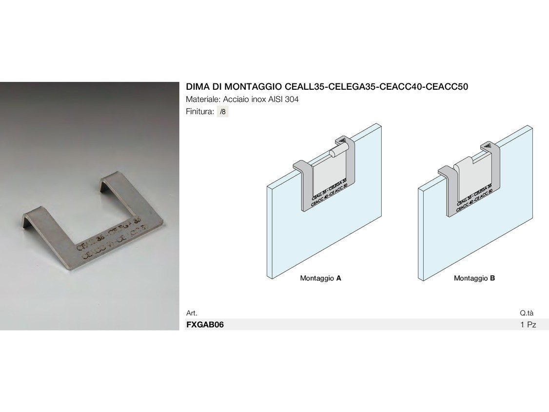 Dima di montaggio ceall35-celega35-ceacc40-ceacc50 Logli Massimo Saint Gobain