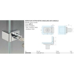 Serratura vetro/vetro angolare anta singola Logli Massimo Saint Gobain