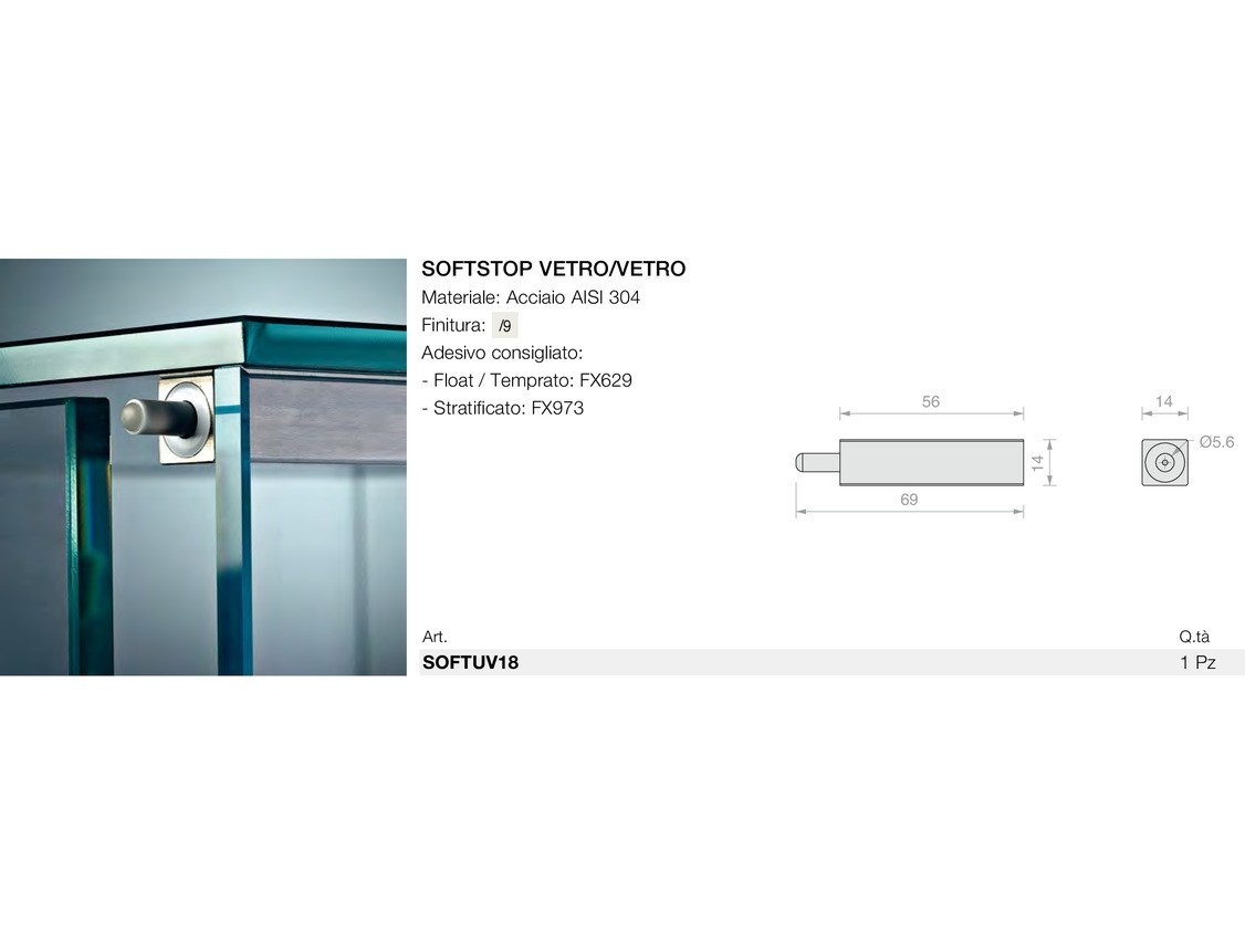 Softstop vetro/vetro Logli Massimo Saint Gobain