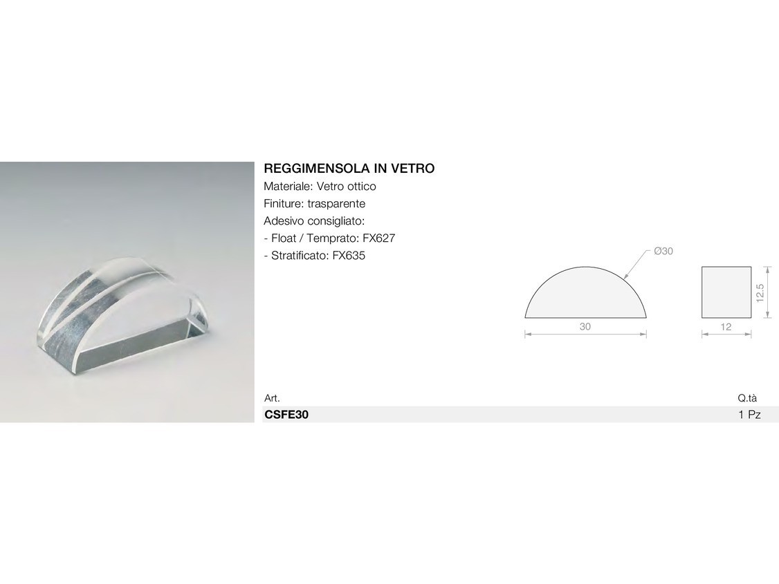 Reggimensola in vetro Logli Massimo Saint Gobain