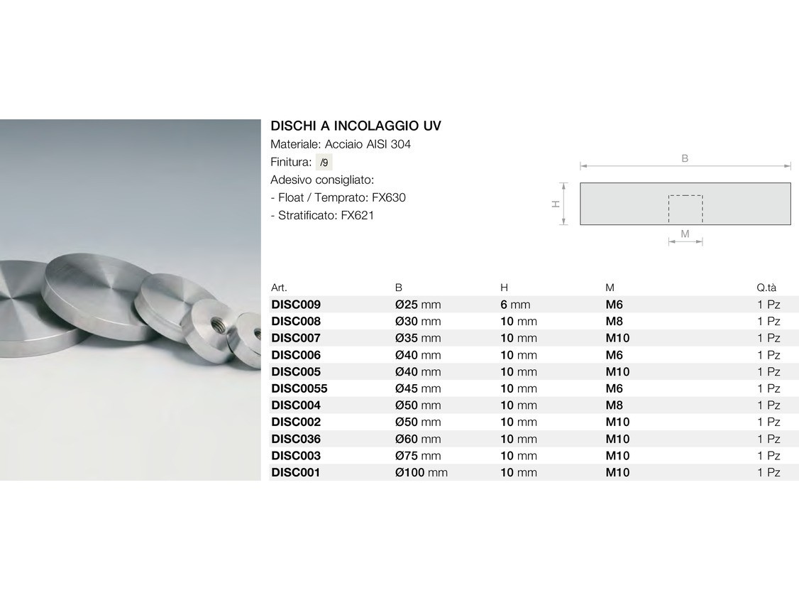 Dischi a incolaggio uv Logli Massimo Saint Gobain